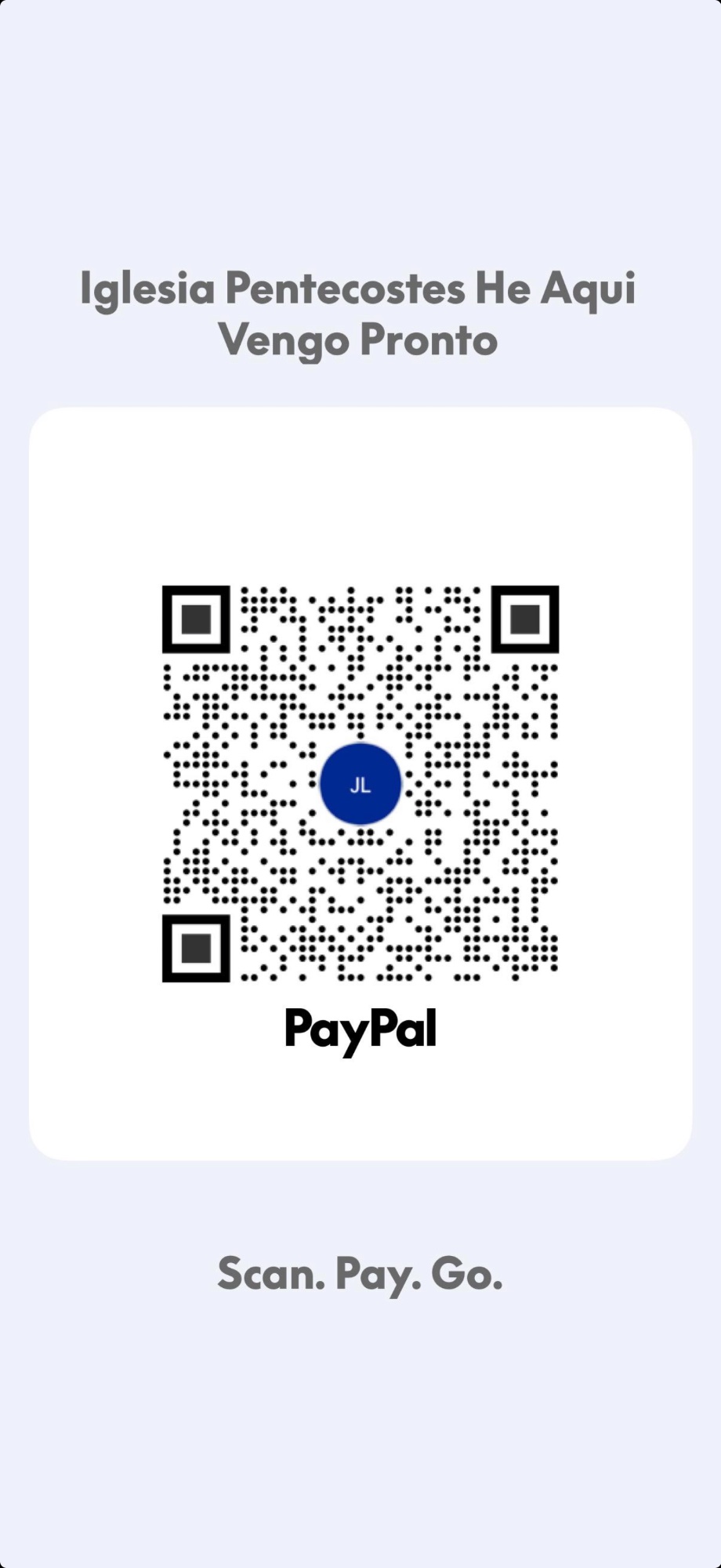 PayPal QR – He Aquí Vengo Pronto